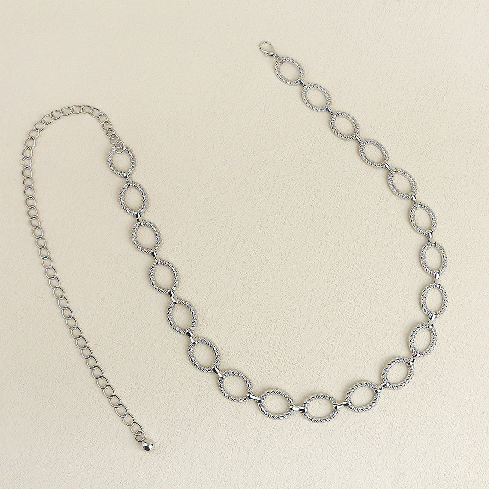 Waist Chain Women Senior Sense Circle Wavy Metal Chain With Jeans All Fashion Accessories