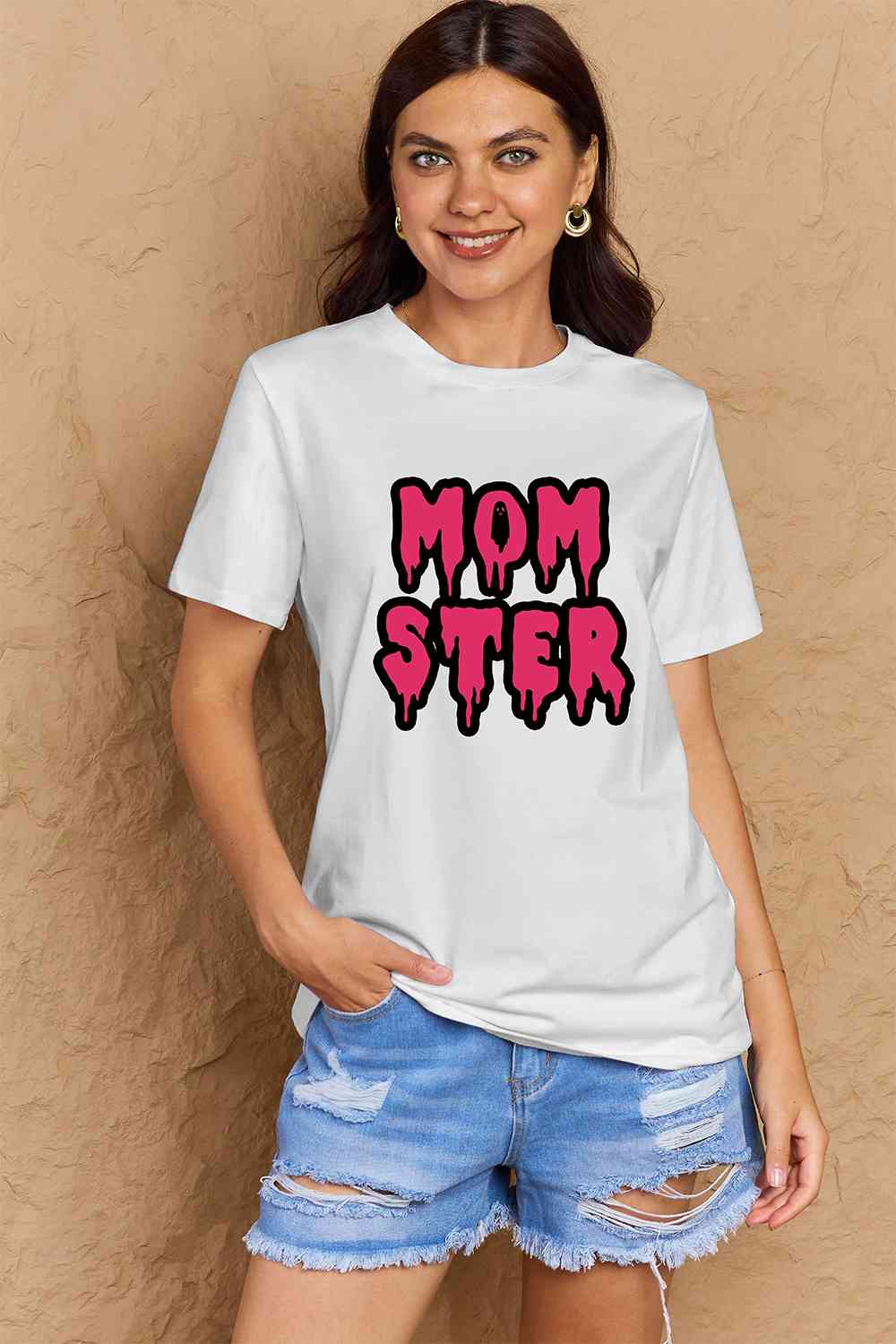 Simply Love Full Size MOM STER Graphic Cotton T-Shirt