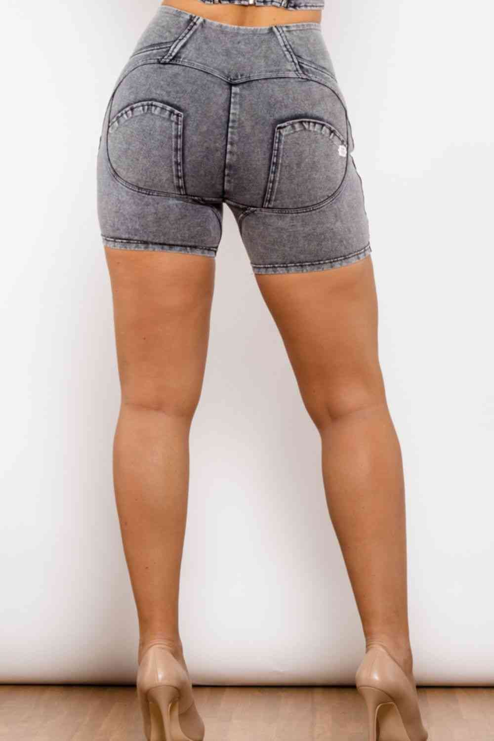 Full Size Zip Closure Denim Shorts