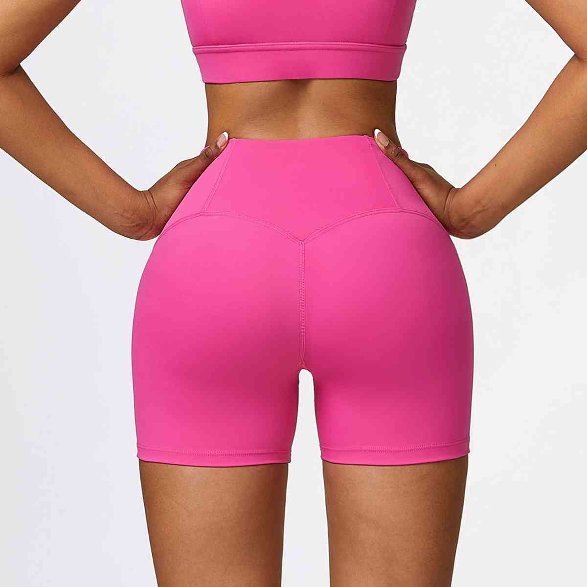 Wide Waistband Slim Fit Sports Shorts