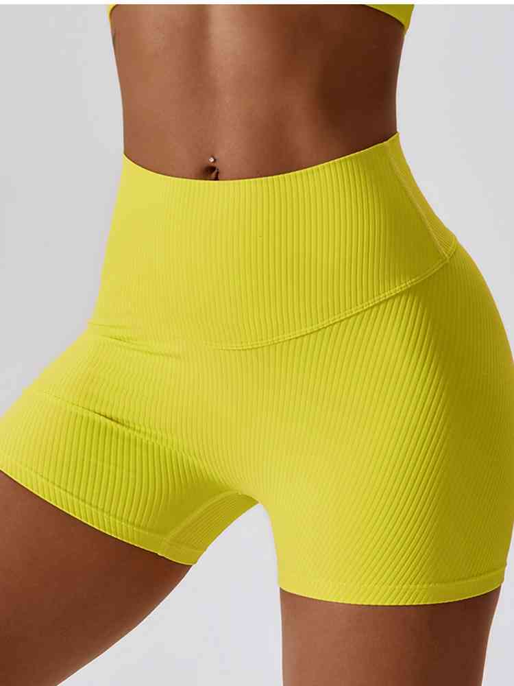 Wide Waistband Slim Fit Sports Shorts