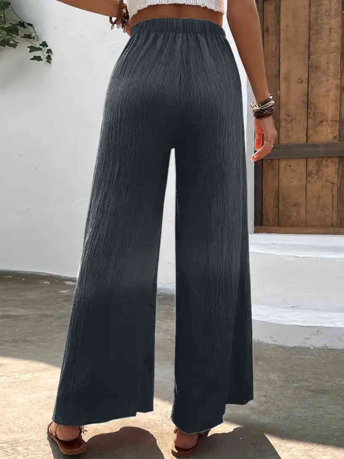 Full Size High Waist Wide Leg Pants