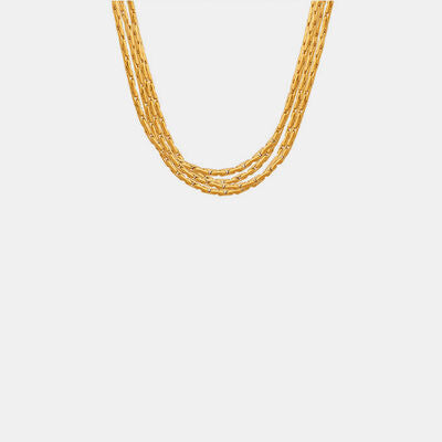 18K Gold-Plated Multi-Layer Clavicle Chain Necklace