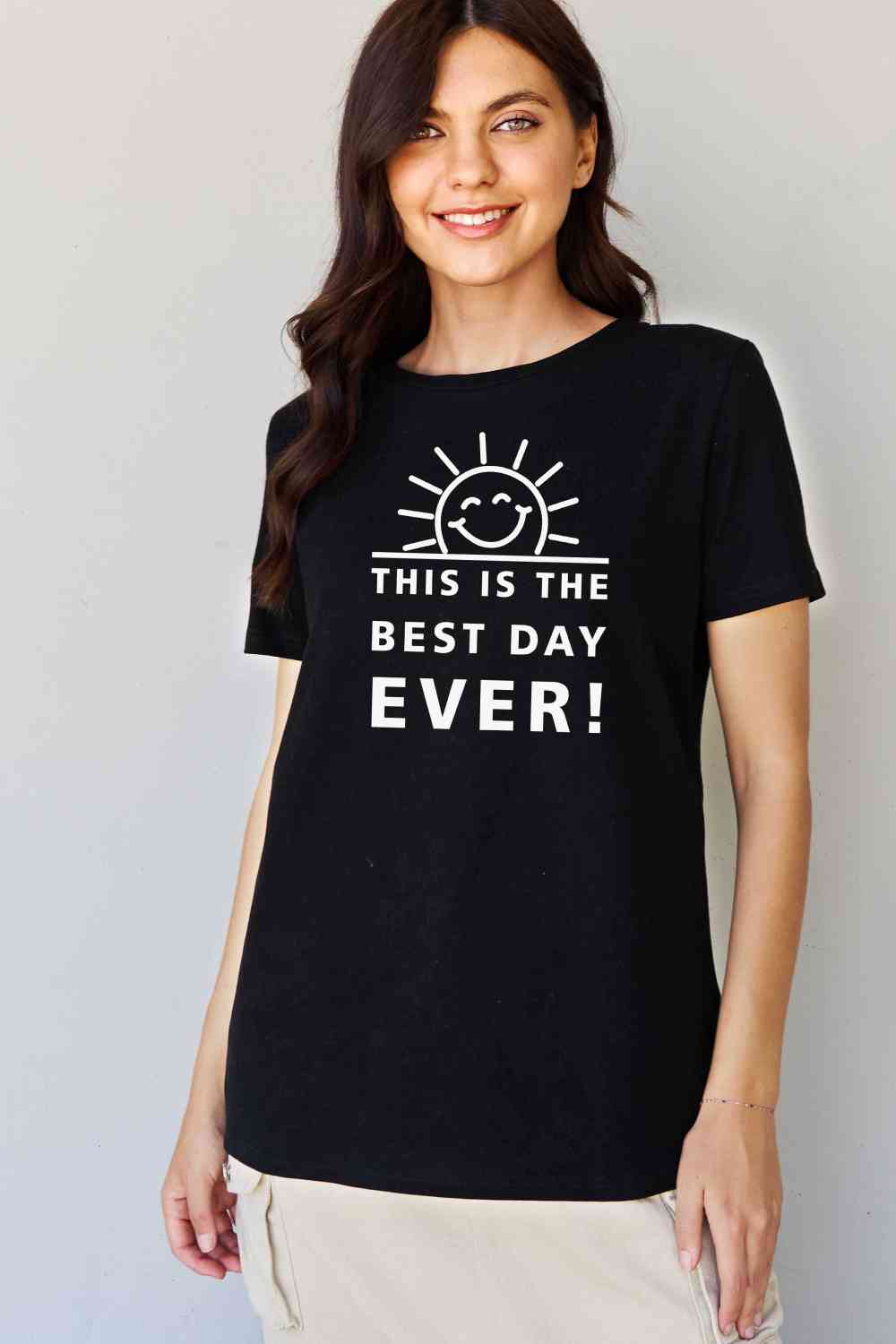 Simply Love Full Size THIS IS THE BEST DAY EVER! Graphic Cotton T-Shirt