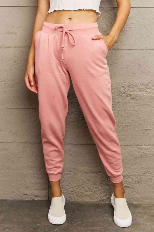 Ninexis Full Size Tie Waist Long Sweatpants