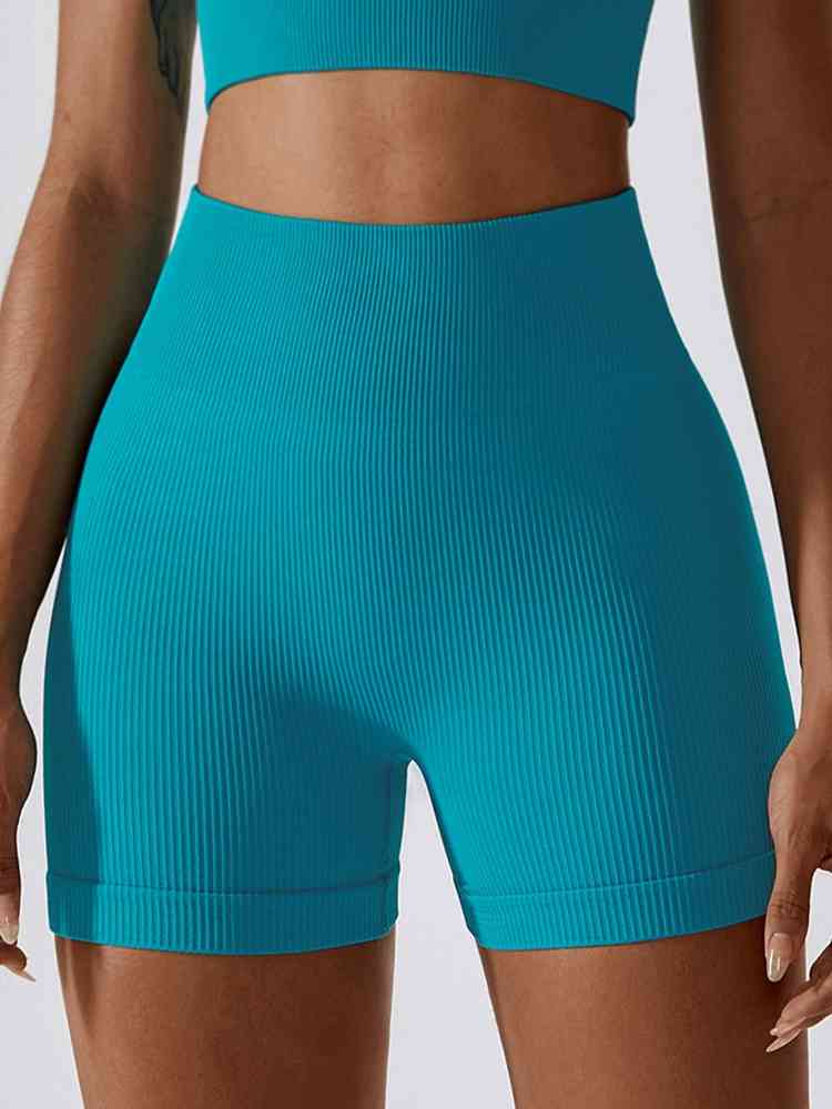 Wide Waistband Slim Fit Sports Shorts