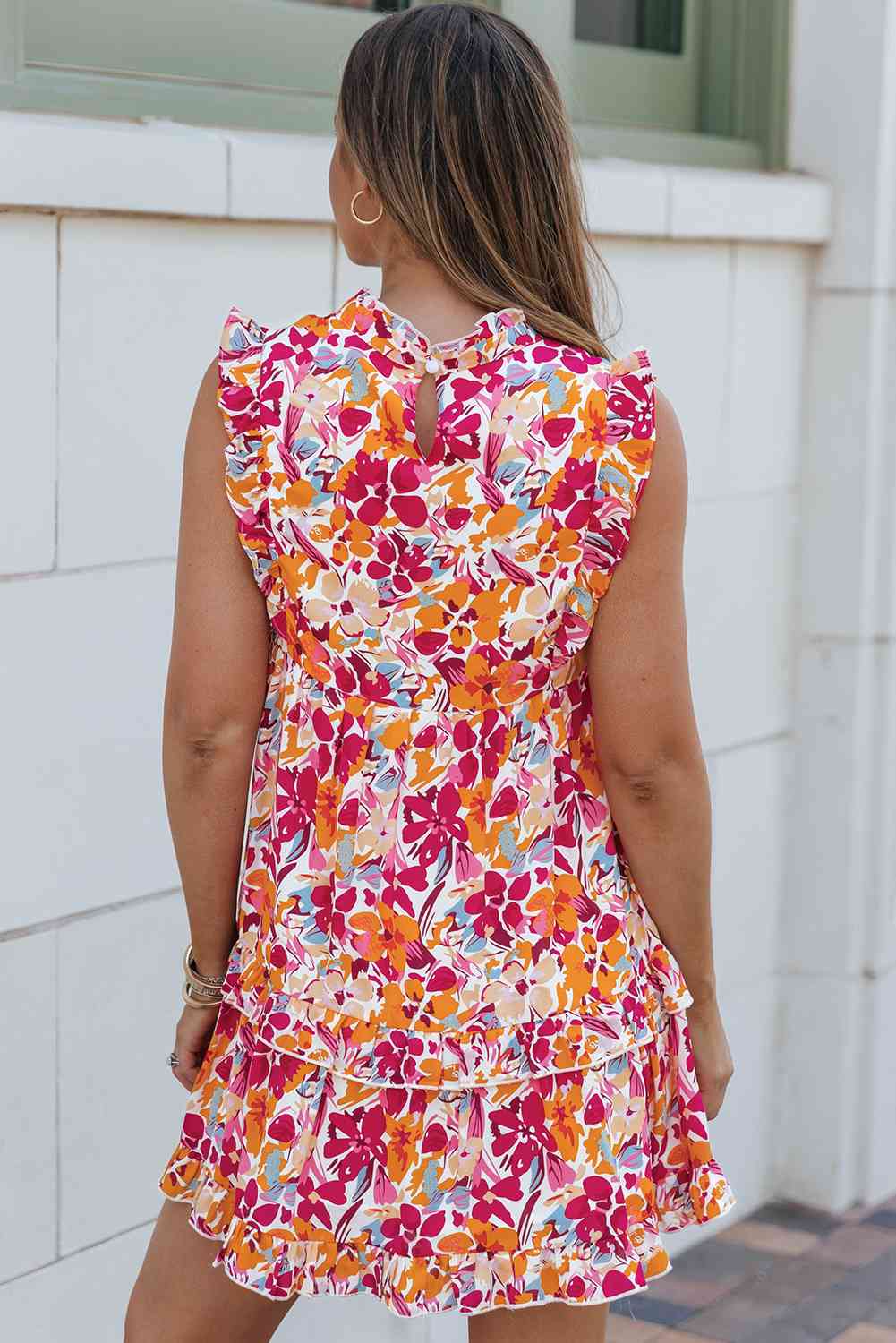 Floral Ruffled Mini Dress