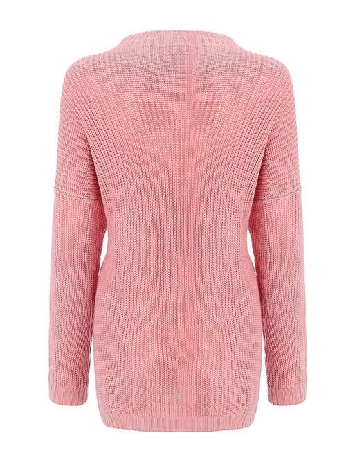 Round Neck Drop Shoulder Sweater