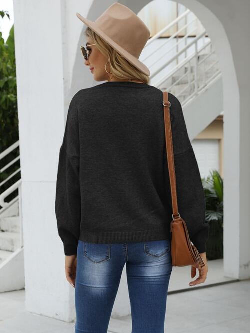 Round Neck Long Sleeve Sweater