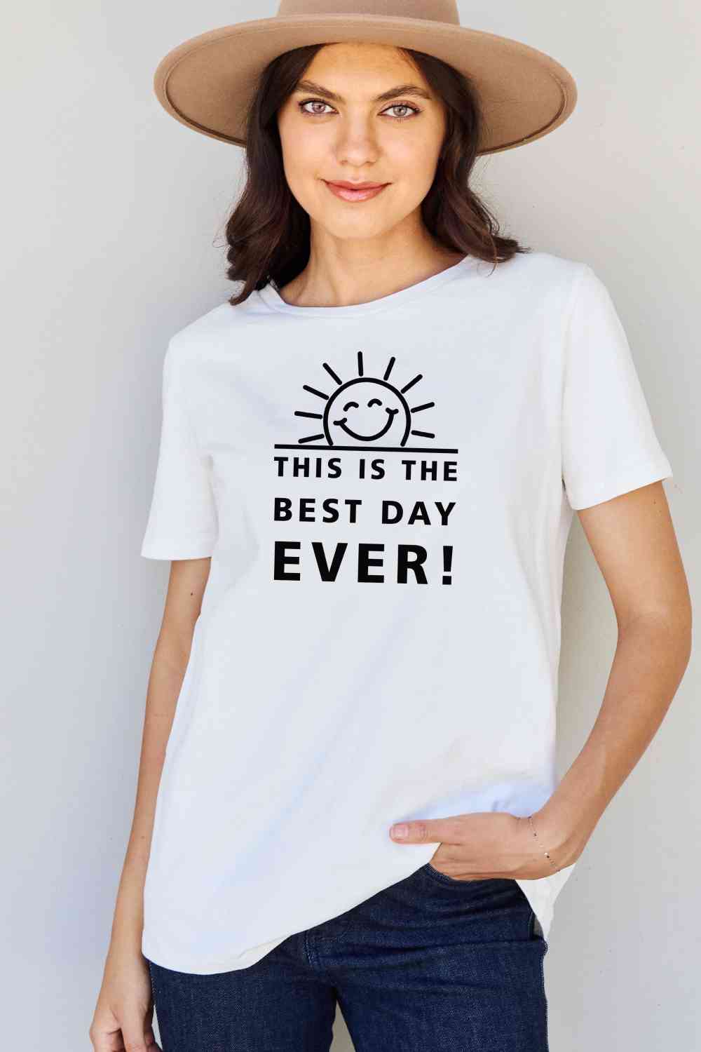 Simply Love Full Size THIS IS THE BEST DAY EVER! Graphic Cotton T-Shirt